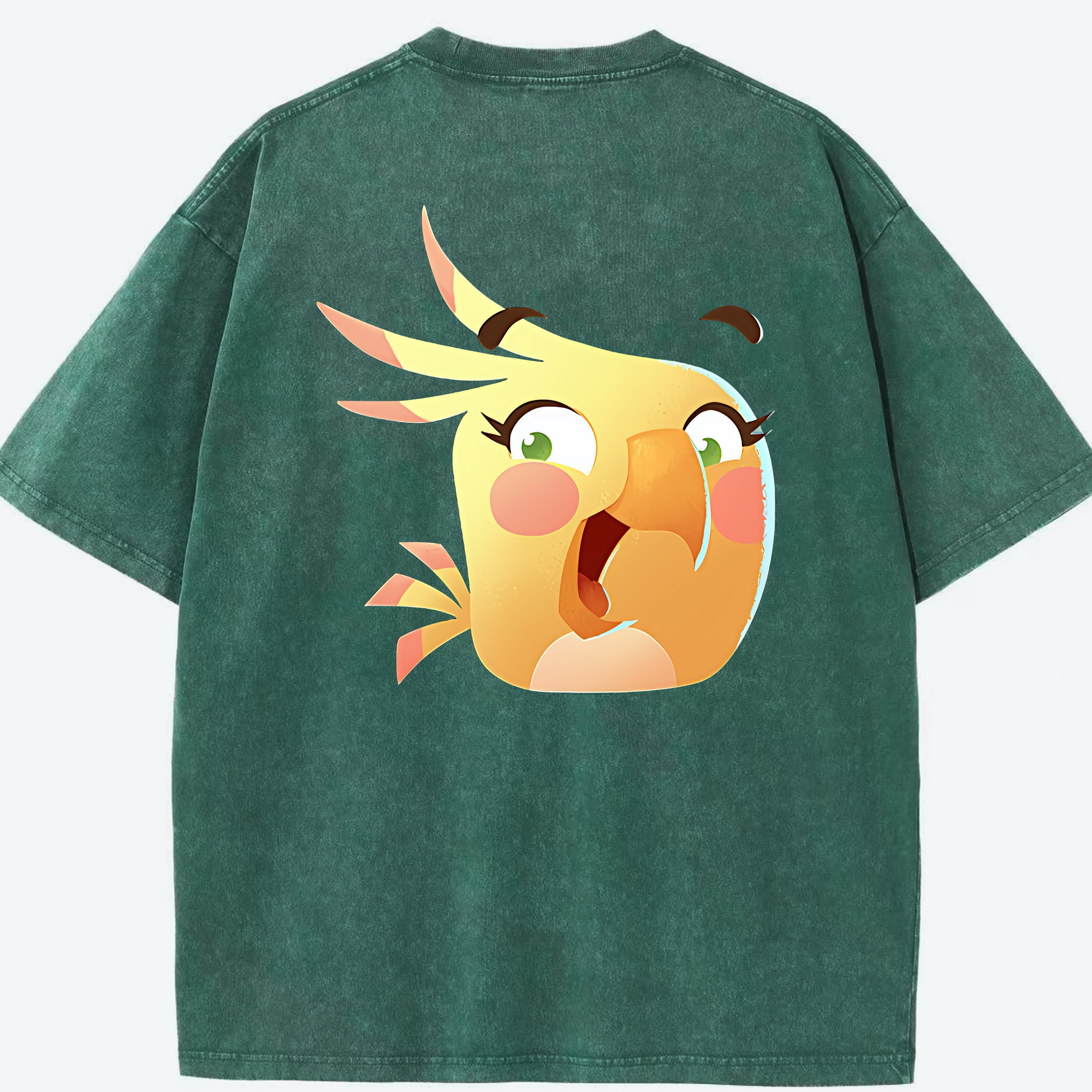 （画像用） Angry Birds アングリーバード 綿100% ヴィンテージ風 半袖Tシャツ（背面プリント）